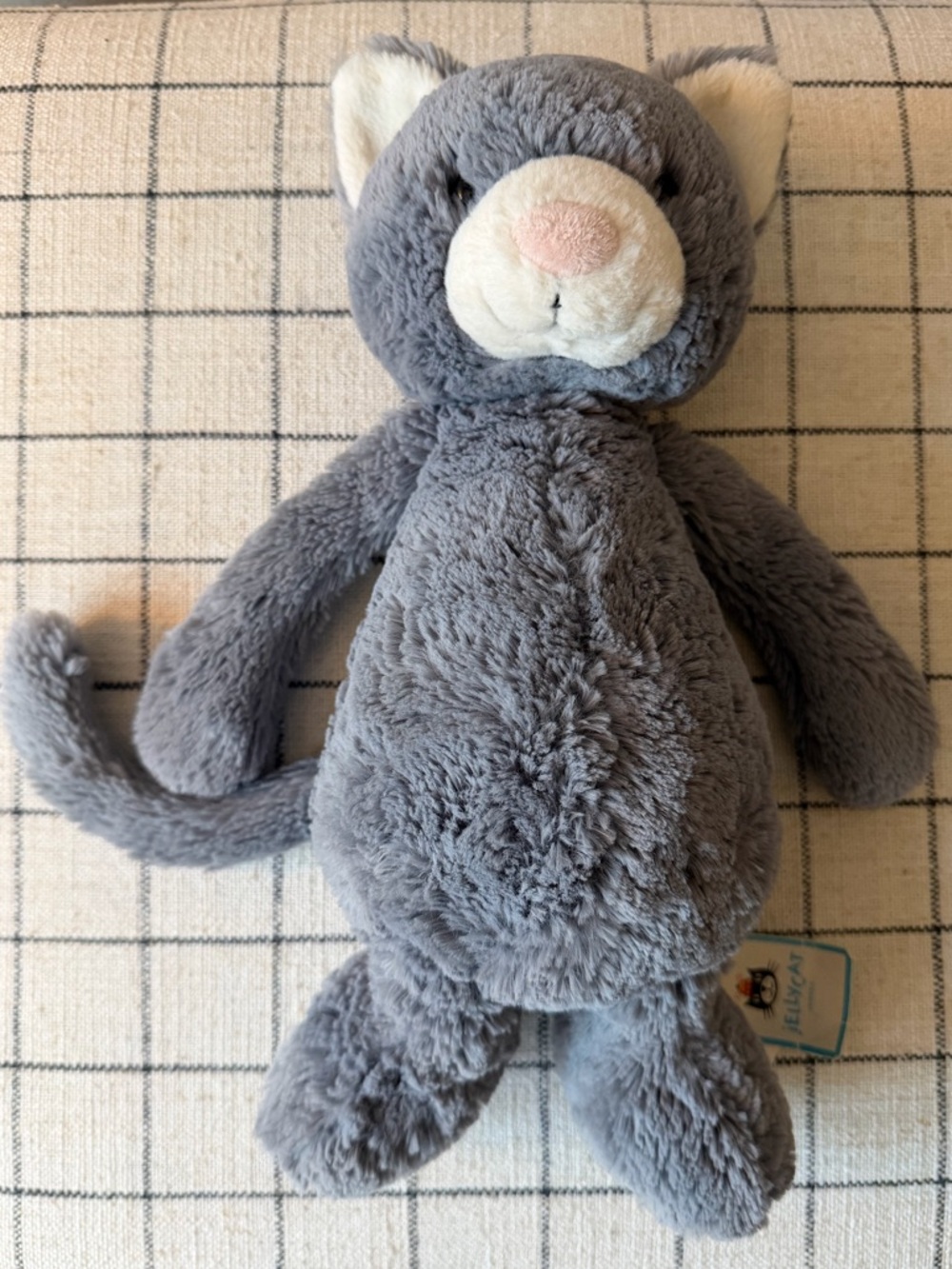 NWT Jellycat Bashful Kitten Gray Soft Fluffy Collectible - Picture 8 of 13